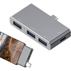 Unbranded (TYPE-C, Gray) Laptop Docking Stations,3 Monitor Docking Station 4-in-1 TYPE-C D Unbranded (TYPE-C, Gray) Laptop Docking Stations,3 Monitor Docking Station 4-in-1 TYPE-C D