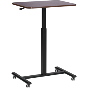 Beliani Manual Adjustable Laptop Stand ACADEMIA Dark Brown 65 cm 48 cm with Wheels Beliani Manual Adjustable Laptop Stand ACADEMIA Dark Brown 65 cm 48 cm with Wheels