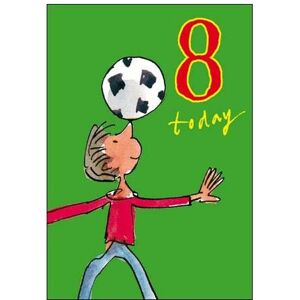 Woodmansterne Boy's Birthday Card - Age 8 - Quentin Blake - Little Footballer Woodmansterne Boy's Birthday Card - Age 8 - Quentin Blake - Little Footballer