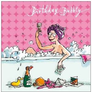 Woodmansterne Birthday Card - Quentin Blake - Female Birthday Bubbly Woodmansterne Birthday Card - Quentin Blake - Female Birthday Bubbly