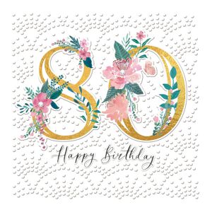 Woodmansterne 80th Birthday Embossed Gold Foiled Birthday Greeting Card Espoir Range Cards Woodmansterne 80th Birthday Embossed Gold Foiled Birthday Greeting Card Espoir Range Cards