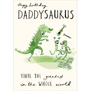 Woodmansterne Greatest Daddysaurus Embossed Illustrated Birthday Greeting Card Livin' It Cards Woodmansterne Greatest Daddysaurus Embossed Illustrated Birthday Greeting Card Livin' It Cards