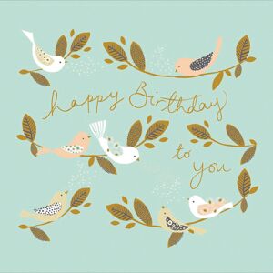 Happy Birthday Perched Birds Foiled Birthday Greeting Card Woodmansterne Cards Happy Birthday Perched Birds Foiled Birthday Greeting Card Woodmansterne Cards