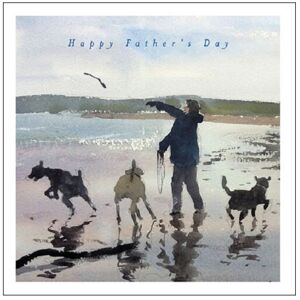 Happy Father's Day Walkies Watercolour Father's Day Greeting Card Woodmansterne Happy Father's Day Walkies Watercolour Father's Day Greeting Card Woodmansterne