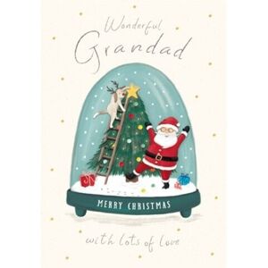Woodmansterne Wonderful Grandad Santa Snowglobe Christmas Card - Fun Illustrated Xmas Card Woodmansterne Wonderful Grandad Santa Snowglobe Christmas Card - Fun Illustrated Xmas Card