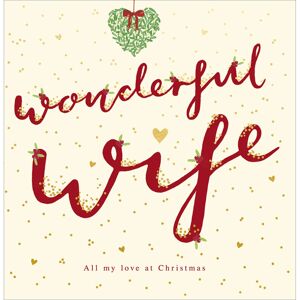 Woodmansterne Wonderful Wife Hanging Mistletoe Foiled Christmas Card Xmas Greeting Cards Woodmansterne Wonderful Wife Hanging Mistletoe Foiled Christmas Card Xmas Greeting Cards