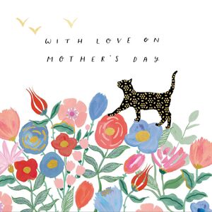 Woodmansterne - With Love Cat Foiled - Mother's Day - Card Woodmansterne - With Love Cat Foiled - Mother's Day - Card