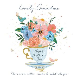 Woodmansterne Lovely Grandma Floral Foiled Mother's Day Greeting Card Mothers Day Card Woodmansterne Lovely Grandma Floral Foiled Mother's Day Greeting Card Mothers Day Card