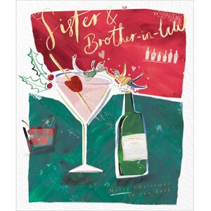 Woodmansterne Sister & Brother-In-Law Festive Cheer Beer Christmas Card Xmas Greeting Cards Woodmansterne Sister & Brother-In-Law Festive Cheer Beer Christmas Card Xmas Greeting Cards