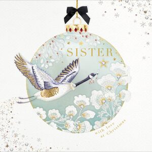 Woodmansterne Sister Xmas Bauble Embellished & Foiled Geese Christmas Card Xmas Greeting Cards Woodmansterne Sister Xmas Bauble Embellished & Foiled Geese Christmas Card Xmas Greeting Cards