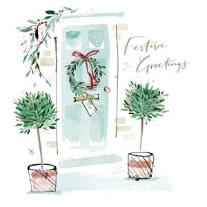 Woodmansterne Quill & Ink Festive Greetings Green Foiled Christmas Card Xmas Greeting Cards Woodmansterne Quill & Ink Festive Greetings Green Foiled Christmas Card Xmas Greeting Cards
