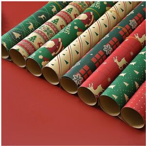 Unbranded 8 packs of 8 patterns Christmas pattern wrapping paper Santa Claus cartoon gift Unbranded 8 packs of 8 patterns Christmas pattern wrapping paper Santa Claus cartoon gift