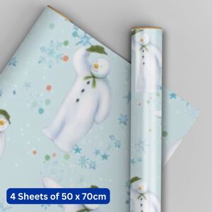 Christmas Wrapping Paper The Snowman 4 Sheets & 4 Tags Christmas Wrapping Paper The Snowman 4 Sheets & 4 Tags
