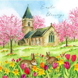 Woodmansterne Easter Blessings Hop Into Spring Artistic Easter Greeting Card Woodmansterne Easter Blessings Hop Into Spring Artistic Easter Greeting Card