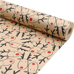 Topeedy Christmas Wrapping Paper Roll Recyclable Brown Gift Wrapping Paper With Elk Xmas Topeedy Christmas Wrapping Paper Roll Recyclable Brown Gift Wrapping Paper With Elk Xmas