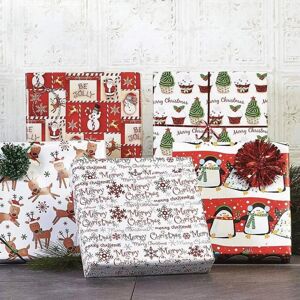 EVOKK Christmas Wrapping Paper 20 Sheets Flat Xmas Gift Wrap 10 Assorted Designs 2 She EVOKK Christmas Wrapping Paper 20 Sheets Flat Xmas Gift Wrap 10 Assorted Designs 2 She