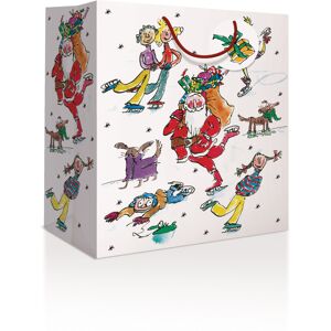 Woodmansterne Quentin Blake Santa Skating Large Gift Bag Christmas Gift Accessory Woodmansterne Quentin Blake Santa Skating Large Gift Bag Christmas Gift Accessory