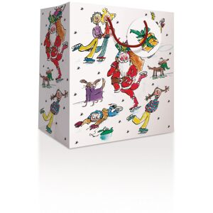 Woodmansterne Quentin Blake Santa Skating Medium Gift Bag Christmas Gift Accessory Woodmansterne Quentin Blake Santa Skating Medium Gift Bag Christmas Gift Accessory