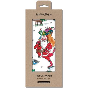 Woodmansterne Quentin Blake Santa Skating Tissue Paper Giftwrap Christmas Gift Wrapping Woodmansterne Quentin Blake Santa Skating Tissue Paper Giftwrap Christmas Gift Wrapping