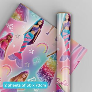 Barbie 2 Sheets & 2 Tags Wrapping Paper Barbie 2 Sheets & 2 Tags Wrapping Paper