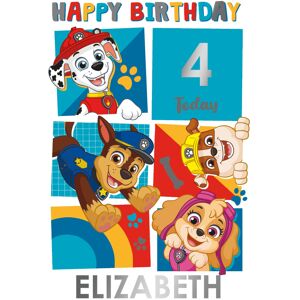 Paw Patrol Age & Name Sticker Birthday Card Paw Patrol Age & Name Sticker Birthday Card