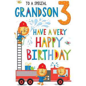 Regal Publishing Juvenile Birthday Card Age 3 Grandson - 9 x 6 inches Regal Publishing Juvenile Birthday Card Age 3 Grandson - 9 x 6 inches