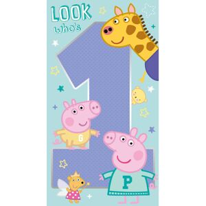 Peppa Pig Age 1 Birthday Card Peppa Pig Age 1 Birthday Card