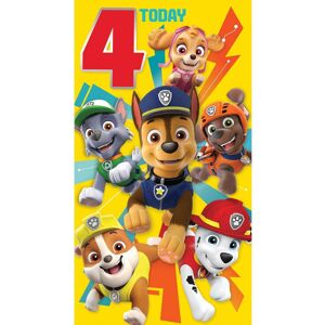 Paw Patrol Age 4 Birthday Card Paw Patrol Age 4 Birthday Card