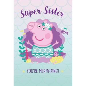Peppa Pig Sister Birthday Card, Super Sister Peppa Pig Sister Birthday Card, Super Sister