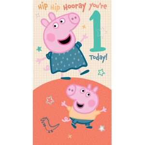 Peppa Pig Age 1 Birthday Card Peppa Pig Age 1 Birthday Card