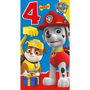 Paw Patrol Age 4 Birthday Card Paw Patrol Age 4 Birthday Card