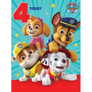 Paw Patrol Age 4 Birthday Card Paw Patrol Age 4 Birthday Card