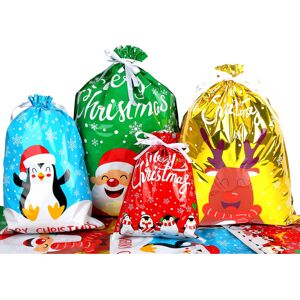 DIYASY 30pcs Christmas Drawstring Gift Bags, Lager Size Xmas Gift Wrapping Goodies Bags DIYASY 30pcs Christmas Drawstring Gift Bags, Lager Size Xmas Gift Wrapping Goodies Bags