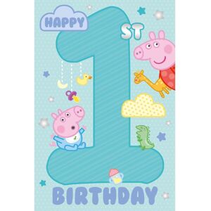 Peppa Pig Age 1 Birthday Card Peppa Pig Age 1 Birthday Card