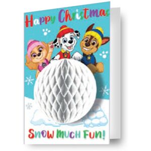Paw Patrol 3D Snowball Christmas Card Paw Patrol 3D Snowball Christmas Card