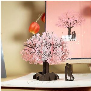Unbranded (As show, One size) Handmade Cherry Blossom Card Pop Up 3D Flower Card Romantic Unbranded (As show, One size) Handmade Cherry Blossom Card Pop Up 3D Flower Card Romantic