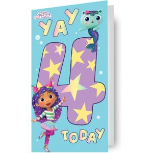 Gabby's Dollhouse Age 4 Birthday Card Gabby's Dollhouse Age 4 Birthday Card