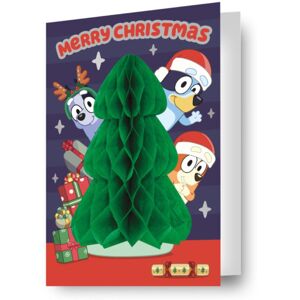 Bluey 3D Honeycomb Tree Christmas Card Bluey 3D Honeycomb Tree Christmas Card