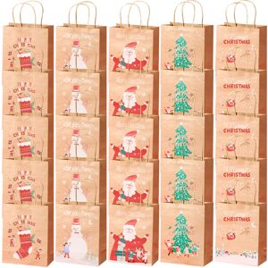 Supvox 25pcs Christmas Gift Bags Paper Handheld Bags Supvox 25pcs Christmas Gift Bags Paper Handheld Bags
