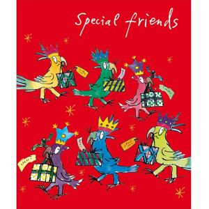 Woodmansterne Quentin Blake Special Friends Christmas Card Celebration Parrots Xmas Greetings Woodmansterne Quentin Blake Special Friends Christmas Card Celebration Parrots Xmas Greetings