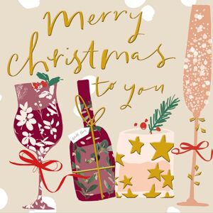Woodmansterne Artistic Christmas Card Gold Foiled Cocktails Merry Christmas Xmas Greetings Woodmansterne Artistic Christmas Card Gold Foiled Cocktails Merry Christmas Xmas Greetings