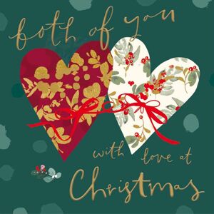 Woodmansterne Both Of You Christmas Card Artistic Foiled Love Hearts Wreath Xmas Greetings Woodmansterne Both Of You Christmas Card Artistic Foiled Love Hearts Wreath Xmas Greetings