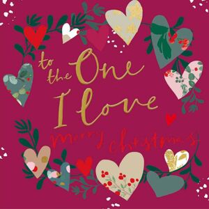 Woodmansterne One I Love Christmas Card Artistic Gold Foiled Love Hearts Wreath Xmas Greetings Woodmansterne One I Love Christmas Card Artistic Gold Foiled Love Hearts Wreath Xmas Greetings