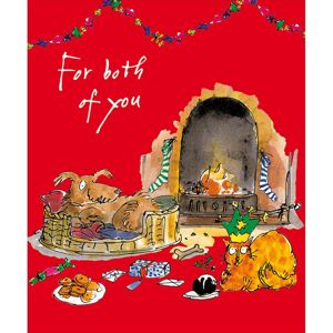 Woodmansterne Quentin Blake Both Of You Christmas Card Cosy Fireside Cat Dog Xmas Greetings Woodmansterne Quentin Blake Both Of You Christmas Card Cosy Fireside Cat Dog Xmas Greetings