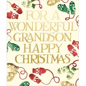 Woodmansterne Emma Bridgewater Wonderful Grandson Christmas Card Woolly Mittens Xmas Greetings Woodmansterne Emma Bridgewater Wonderful Grandson Christmas Card Woolly Mittens Xmas Greetings
