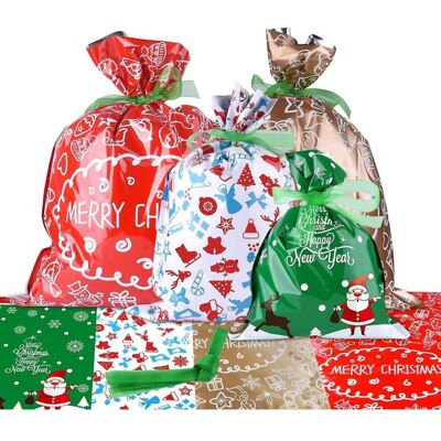 HKHBJS Christmas Gift Bags Gift Wrapping Assorted Gifts Styles Bags With Ribbon Ties Fo HKHBJS Christmas Gift Bags Gift Wrapping Assorted Gifts Styles Bags With Ribbon Ties Fo