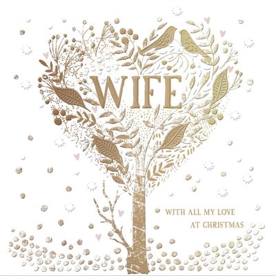 Woodmansterne Wife With All My Love Xmas Festive Foiled Christmas Card Xmas Greeting Cards Woodmansterne Wife With All My Love Xmas Festive Foiled Christmas Card Xmas Greeting Cards