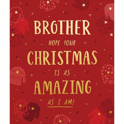 Woodmansterne Brother Hope Your Christmas Is Amazing Foiled Christmas Card Xmas Greeting Cards Woodmansterne Brother Hope Your Christmas Is Amazing Foiled Christmas Card Xmas Greeting Cards