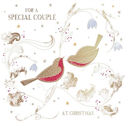 Woodmansterne For A Special Couple Foiled Festive Robins Christmas Card Xmas Greeting Cards Woodmansterne For A Special Couple Foiled Festive Robins Christmas Card Xmas Greeting Cards