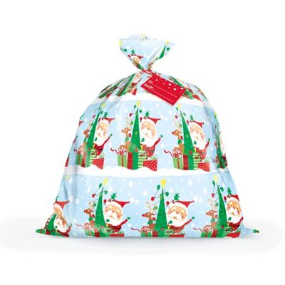 Unique Colourful Santa Christmas Jumbo Plastic Gift Bag 111cm Unique Colourful Santa Christmas Jumbo Plastic Gift Bag 111cm